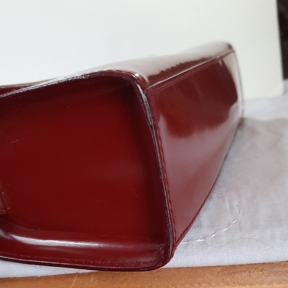 Furla Deep Red Leather Shoulder Bag - Picture 7 of 12